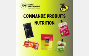 Commande produits Nutrition - Terre de Running